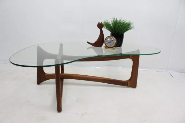 Adrian Pearsall Glass coffee table | - Image 4